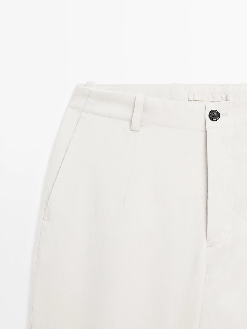 100% linen trousers