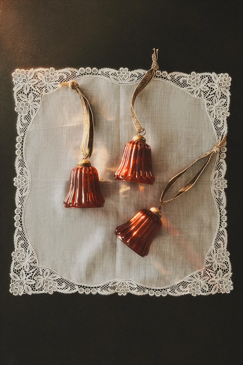 SET OF BELL CHRISTMAS TREE ORNAMENTS (SET OF 3)