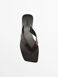 Leather toe divider sandals