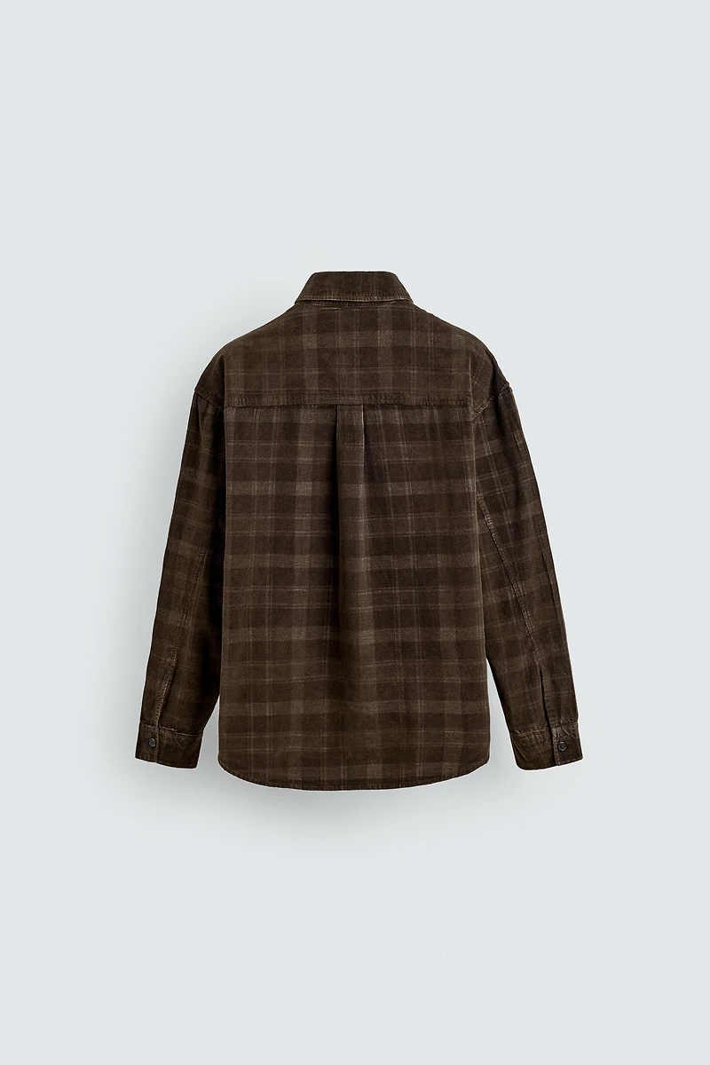 PLAID CORDUROY SHIRT