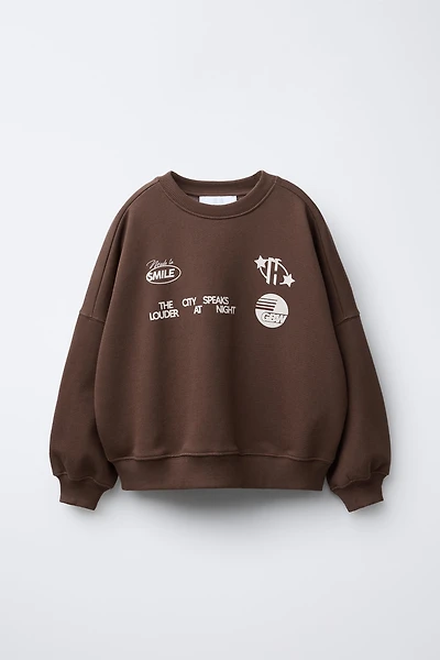 PATCH PRINT SWEATSHIRT