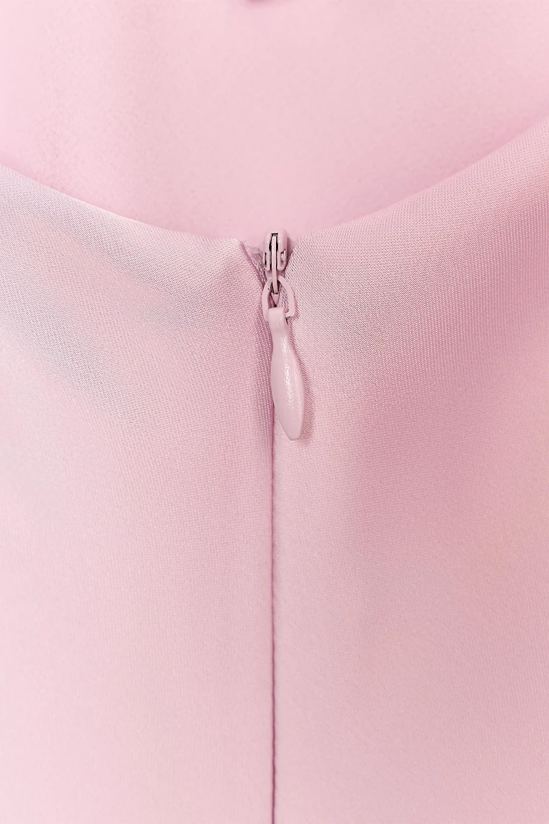 SATIN MIDI DRESS