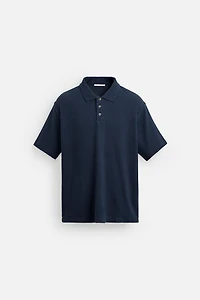 VERTICAL TEXTURED POLO SHIRT