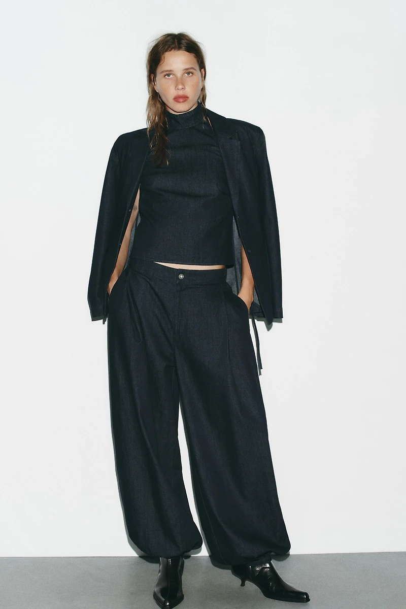 PANTALON BOMBACHO DENIM TRF