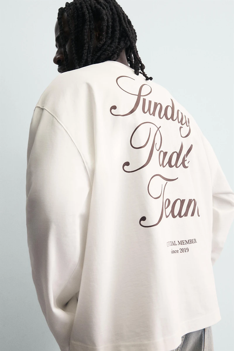 PRINTED TEXT T-SHIRT