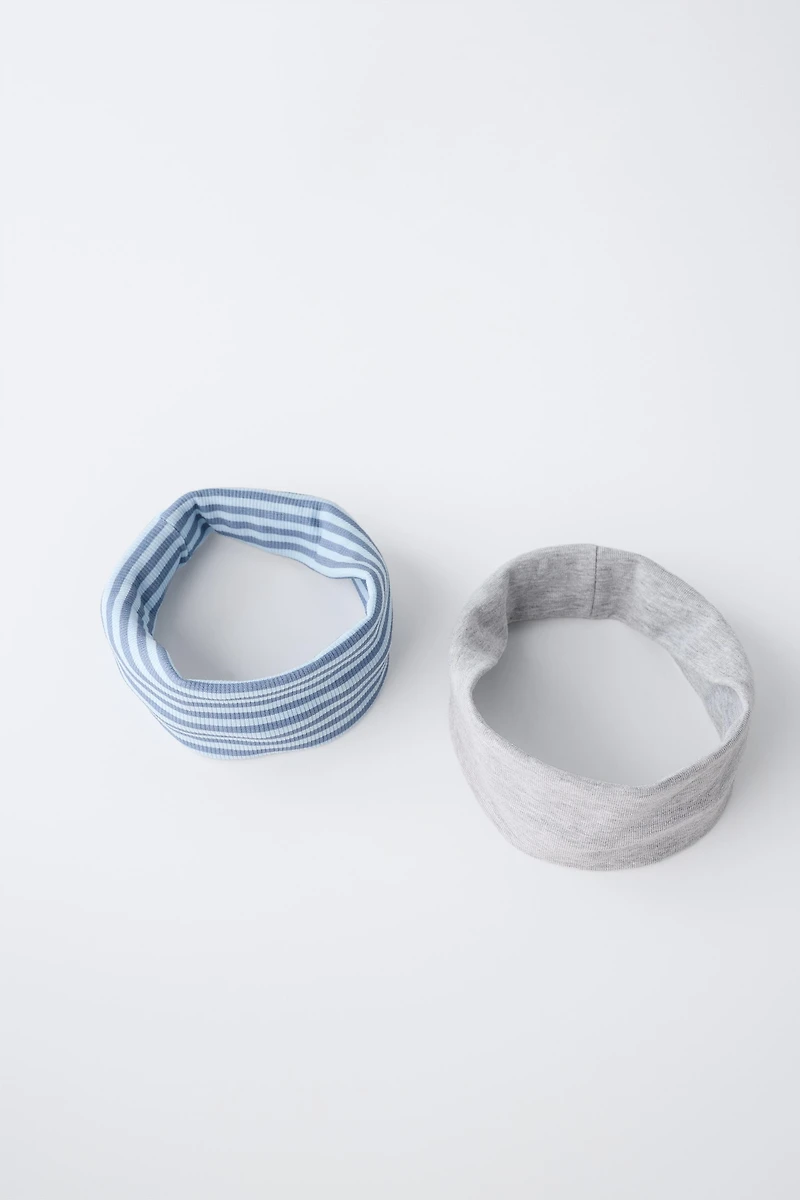 TWO-PACK OF STRIPED STRETCH HEADBANDS