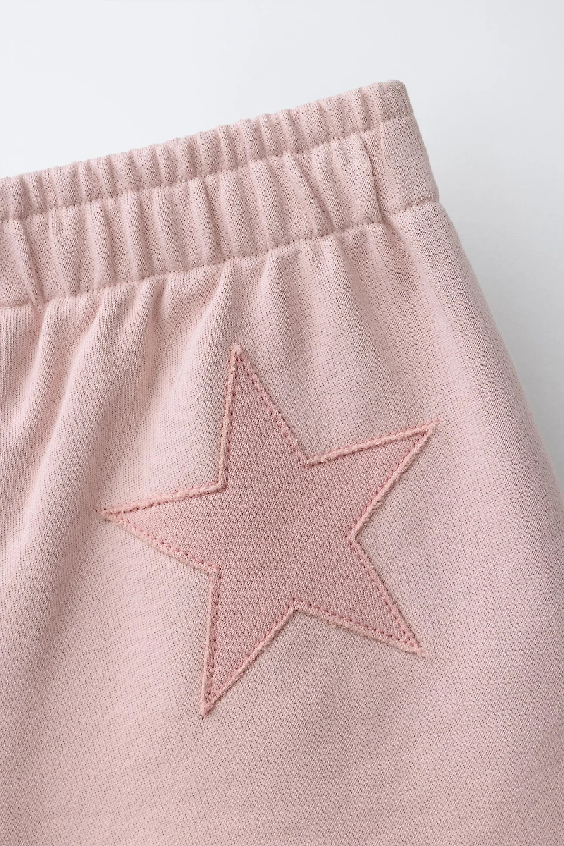 STAR PATCH PLUSH SHORTS