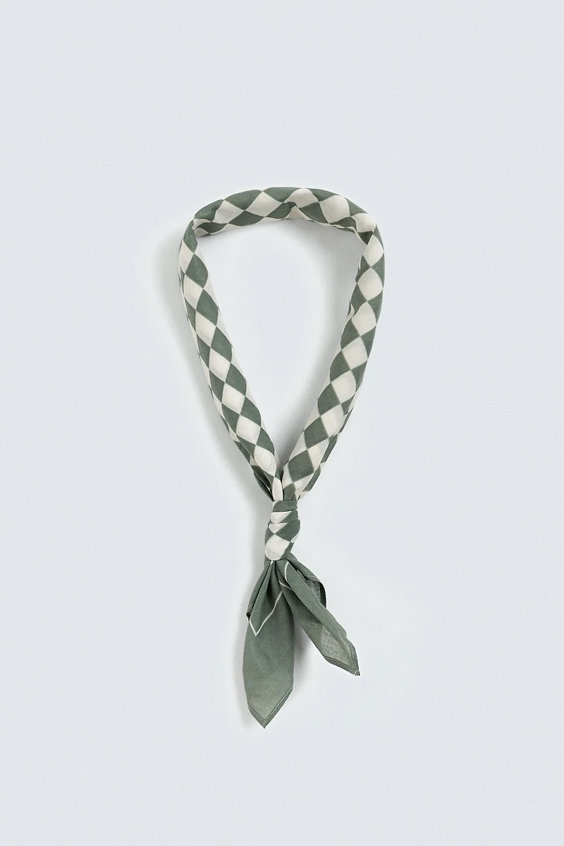 PLAID PRINT BANDANA