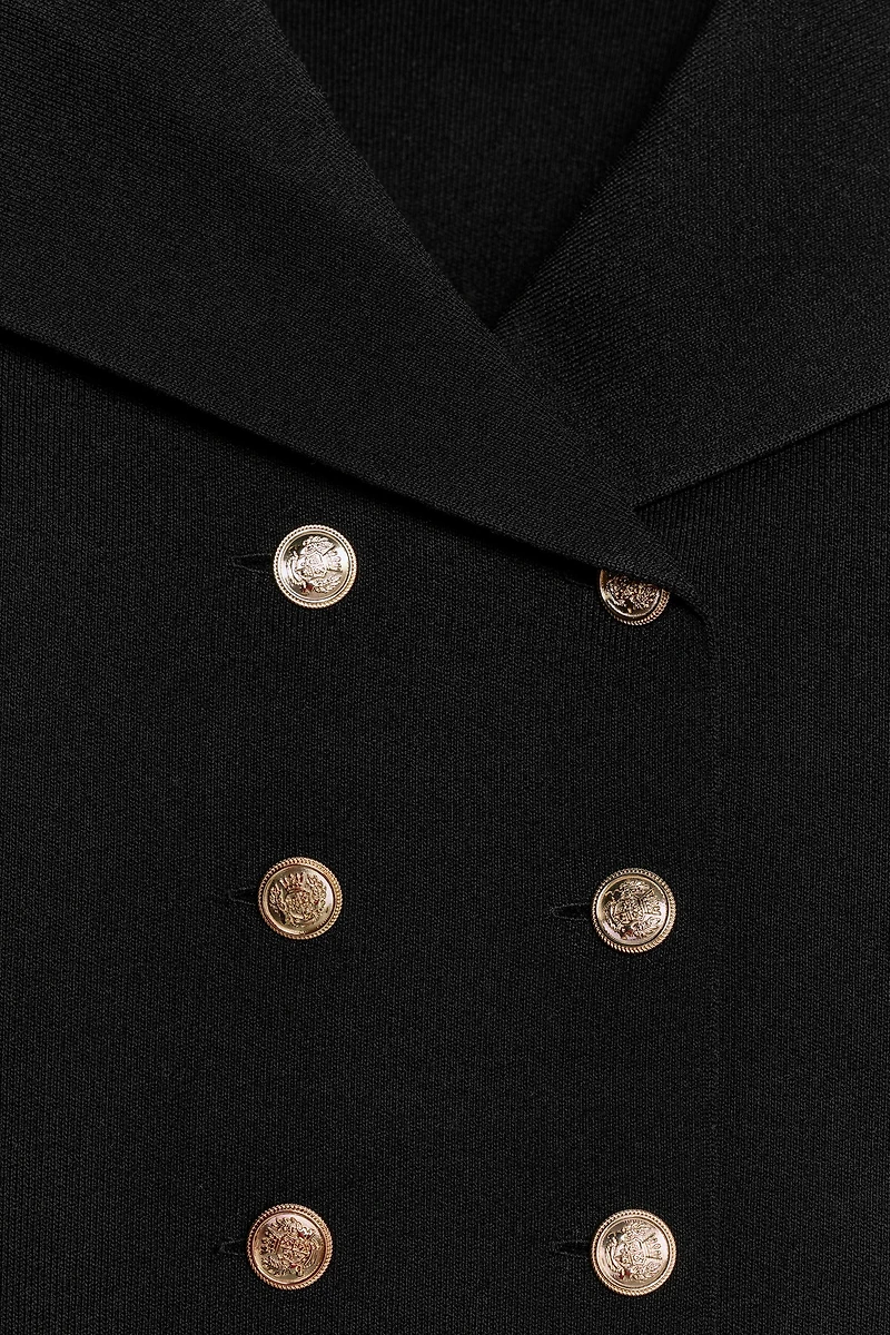 CROPPED KNIT WRAP JACKET