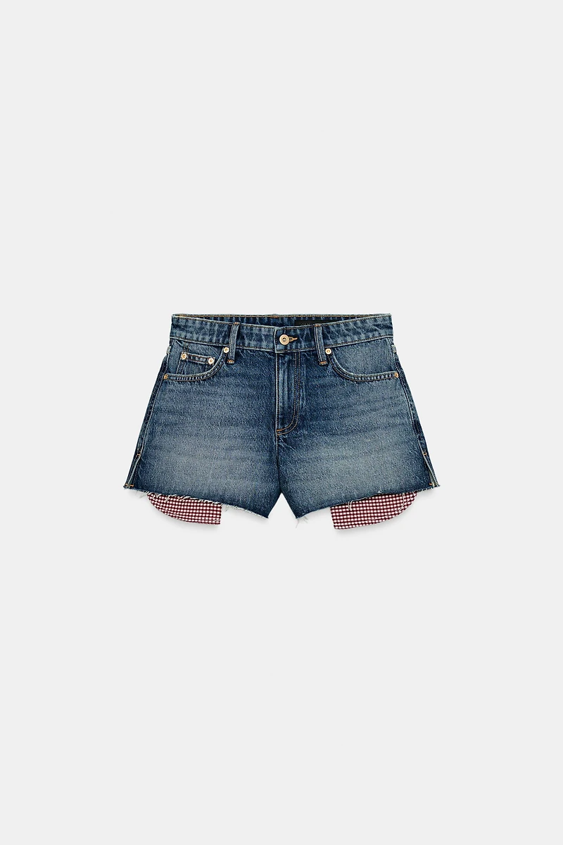 Z1975 FRAYED HEM MOM FIT SHORTS