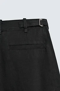 RELAXED BALLOON FIT PLEATED PANTS