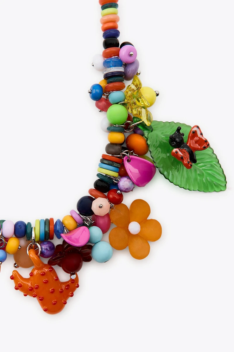 MULTI-COLORED BEAD NECKLACE