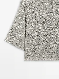 100% cotton knit cape sweater