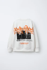 GRAFFITI PRINT SWEATSHIRT