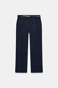 STRAIGHT-LEG PANTS WITH BELT