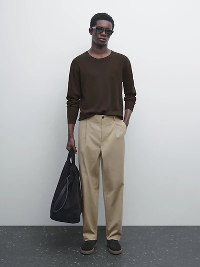 Relaxed-fit trousers with dart detail