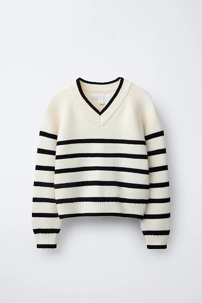 PULL EN MAILLE À RAYURES