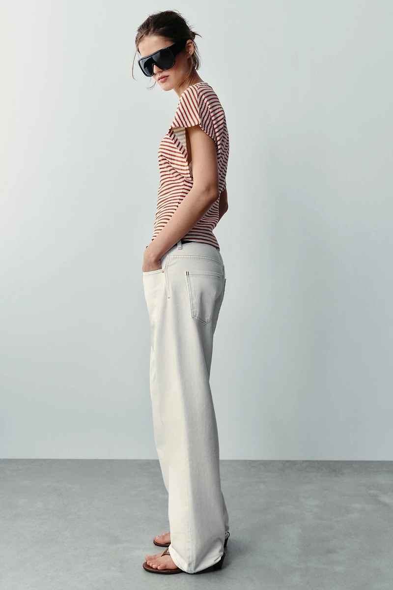WIDE SLEEVE STRIPED T-SHIRT