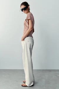 WIDE SLEEVE STRIPED T-SHIRT