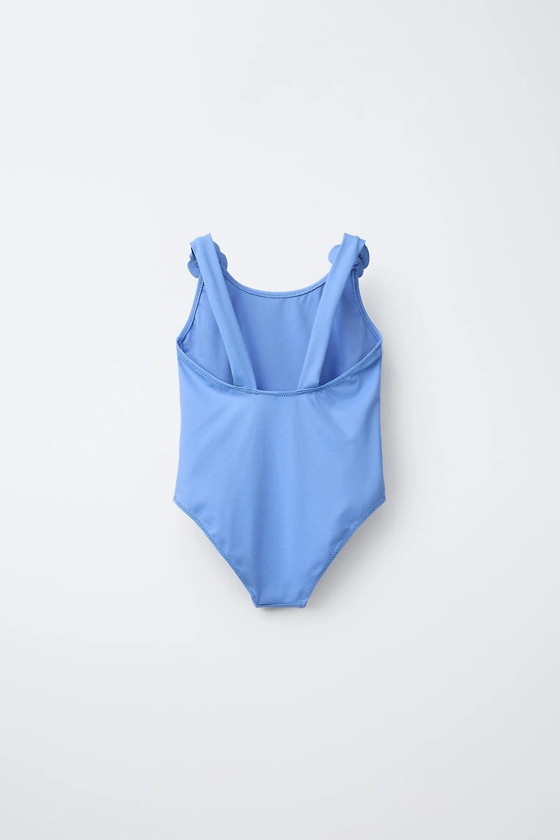 6-14 YEARS / 3D FLORAL TEXTURED SWIMSUIT