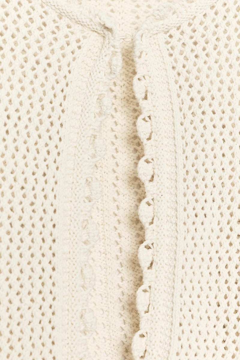 POINTELLE KNIT CARDIGAN