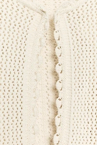 POINTELLE KNIT CARDIGAN
