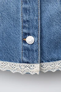 LACE DENIM JACKET