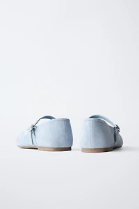 LEATHER BALLET FLATS