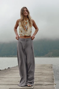 PANTALON DOUBLE PLI PATTES DE BOUTONNAGE