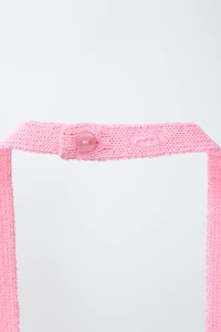 CROCHET KNIT HALTER TOP