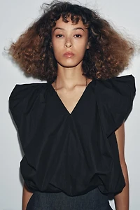ZW COLLECTION BALLOON POPLIN TOP