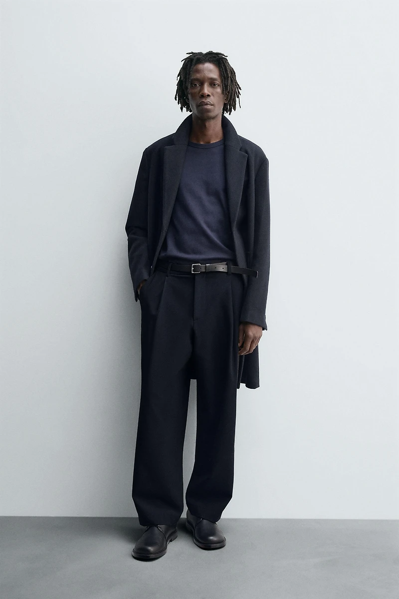 REGULAR FIT WOOL BLEND COAT