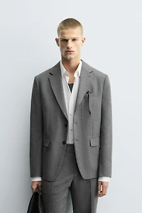 PLAID SUIT BLAZER