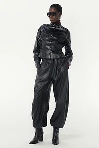 PEPLUM FAUX LEATHER JACKET - THE ITEM ZARA WOMAN
