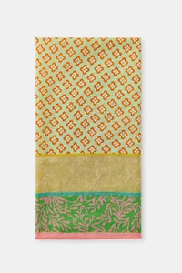 TILE PRINT COTTON SCARF