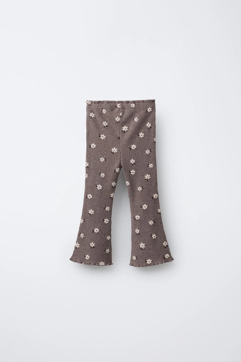 PRINTED SOFT FLARE PANTS