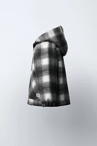 PLAID FLEECE COAT