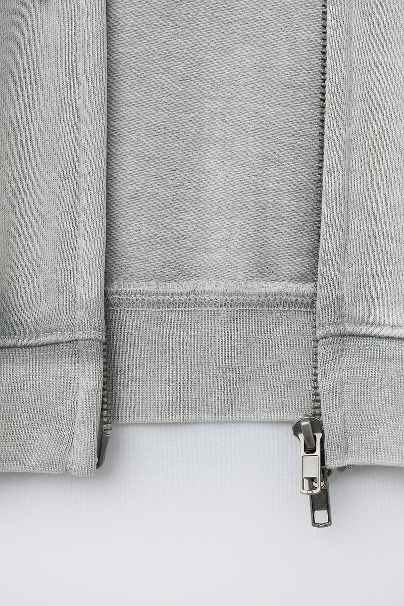 TEXT ZIP HOODIE