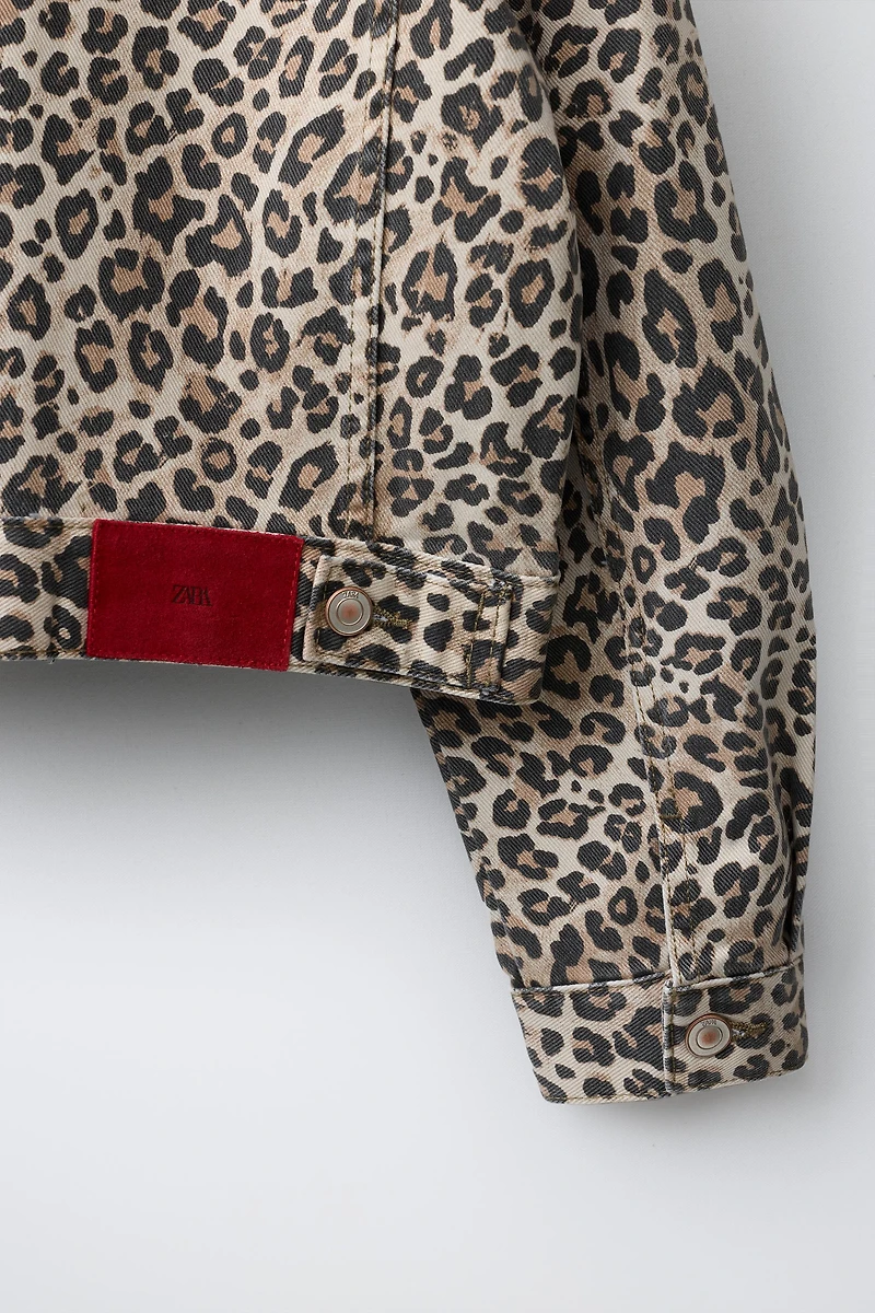ANIMAL PRINT DENIM JACKET