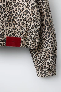ANIMAL PRINT DENIM JACKET