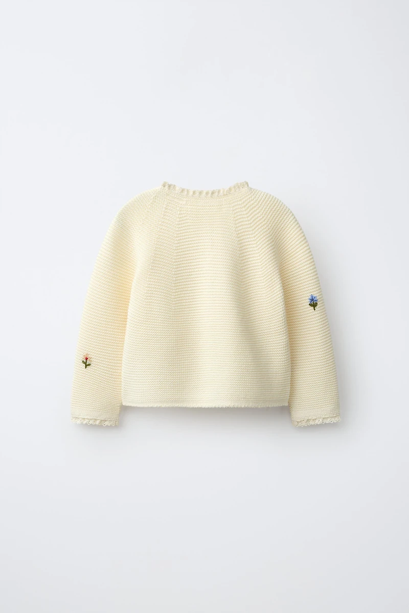 FLORAL EMBROIDERY CARDIGAN