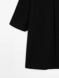 Long batwing sleeve coat