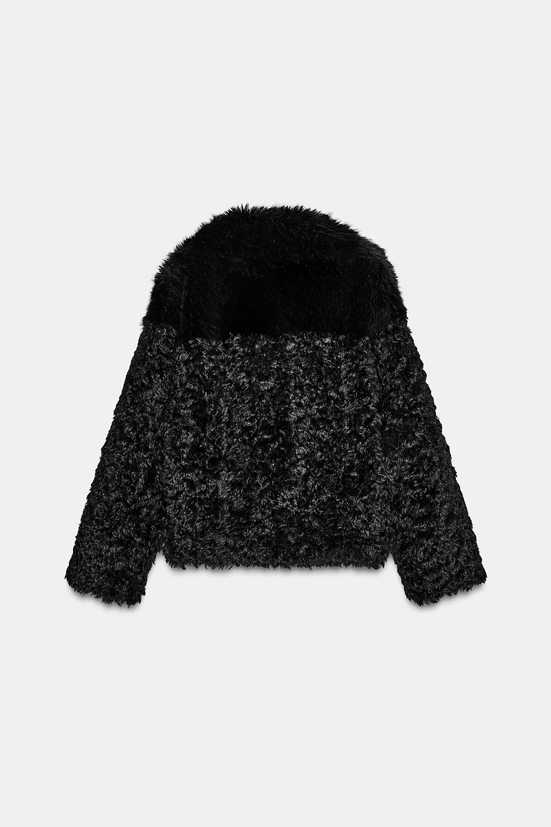 MANTEAU COURT EFFET FOURRURE ZW COLLECTION