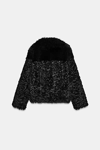 MANTEAU COURT EFFET FOURRURE ZW COLLECTION