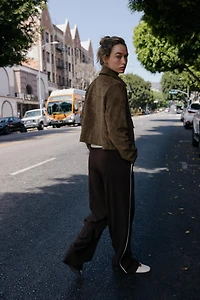 BLOUSON COURT EFFET DAIM