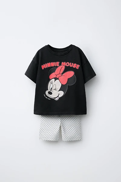ENSEMBLE T-SHIRT ET LEGGING CYCLISTE À POIS MINNIE MOUSE © DISNEY