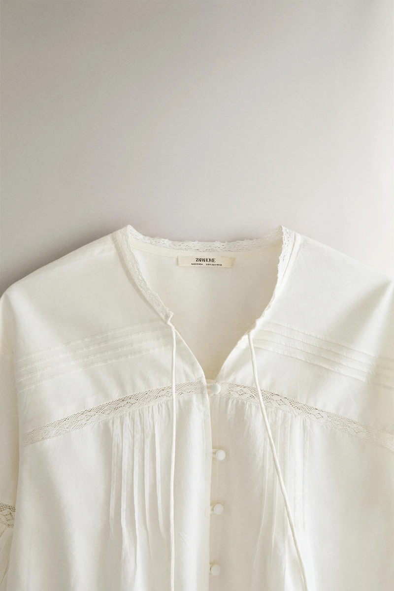 LACE COTTON SHIRT