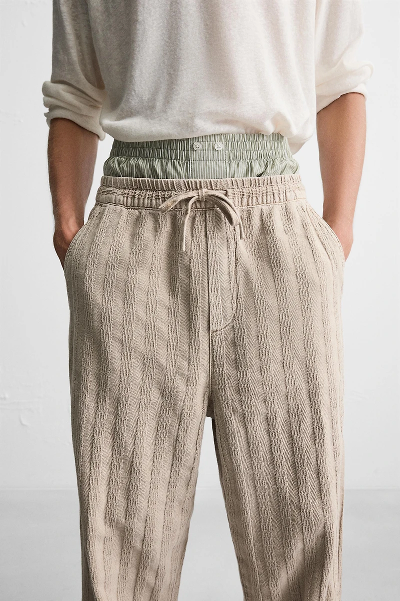 JACQUARD RELAXED FIT PANTS