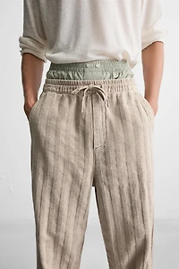 JACQUARD RELAXED FIT PANTS