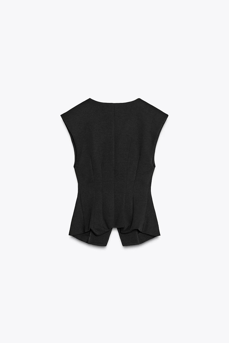 INTERLOCK KNIT VEST TOP